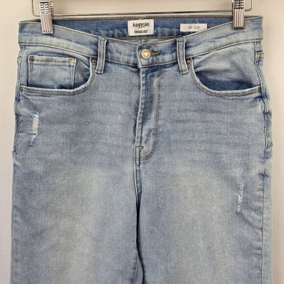 Kensie Vintage Luxe Slim Crop Jeans Light Wash Size 10 - Picture 2 of 13
